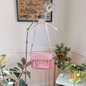 *new* Cambridge Satchel Company 13 inch leather satchel in pastel pink